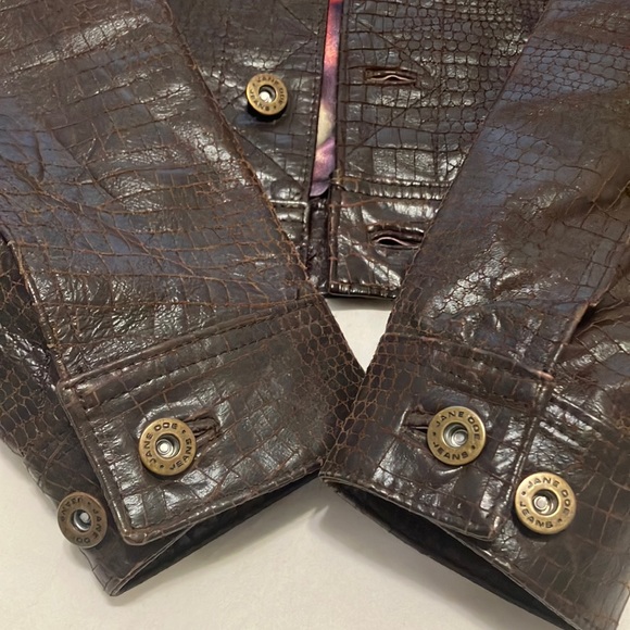 Vintage Jane Doe Collection Embossed Leather Jacket, Sz S - Picture 7 of 15